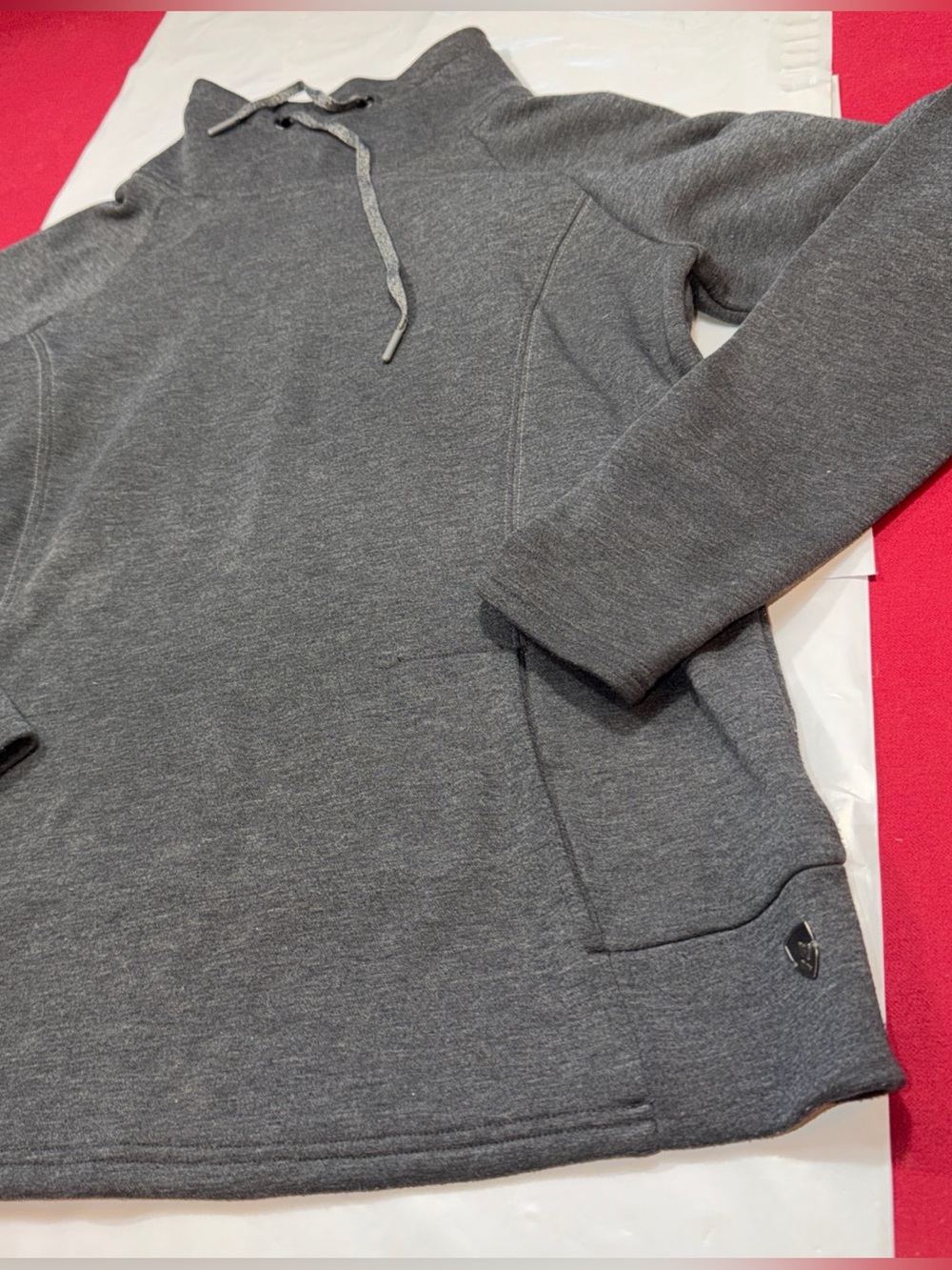 KUHL Freethinkr Dark Gray Fleece Lined Pullover Cross Neck Sweatshirt Women’s M